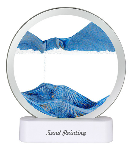Moving Sand Art Con Forma De Reloj De Arena Giratorio, 7,48