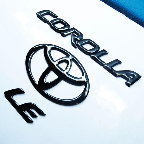 Emblemas Corolla Le Toyota Negros Pega 3m Foto 3