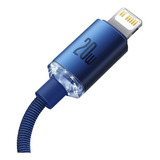 Cable Baseus Para iPhone 2 Metros Usb C A Lightning Carga Rápida Color Azul