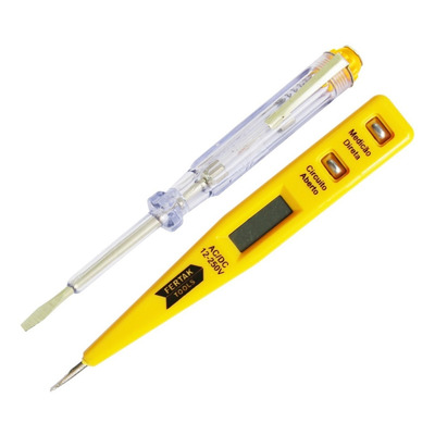 Kit Eletrica Chave Teste + Caneta Teste De Voltagem Digital