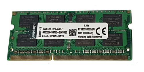 Kingston / 2gb / Pc3-10600s / 204pin / Ddr3-1333mhz / 1.35v