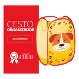 Cesto Organizador Porta Treco Brinquedos Roupas Cachorrinho