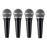 Paquete Shure, 4 Micrófonos Para Voces Pga48-xlr