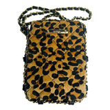 Bolsa Feminina Bag Animal Print Tira Colo Moda Casual Cor Marrom-claro