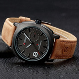 Curren 8139  Reloj De Cuarzo Para Hombres Casual En Cuero 