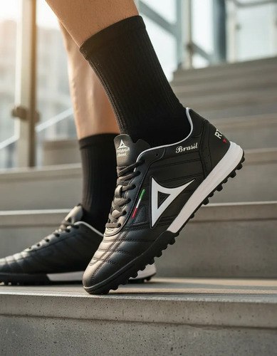 Tenis Pirma 503, Fútbol Rápido De Piel, Negro, Caballero