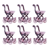 Carrito De Compras Miniture Decoration Toys, 6 Unidades