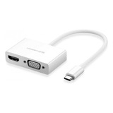 Ugreen - Adaptador Usb-c X Hdmi E Vga 4k Uhd 30843