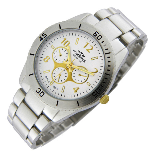 Reloj Montreal Mujer Ml1030 Agujas Luminosas Metálico