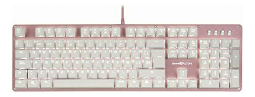 Game Factor Kbg400-pk Teclado Mecánico Gamer Rosa Con