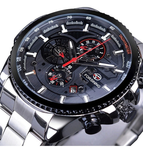 Reloj Forsining Sport Hombre Tres Esferas Calendario Pre .