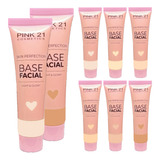 6 Base Facial Light E Glowy Cs3687 - Kit Pink21 Atacado J