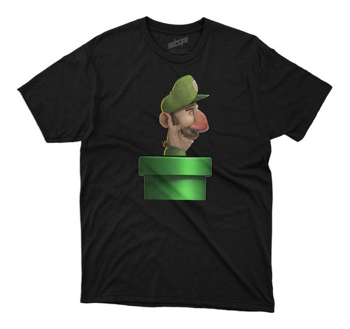 Remera Mario Bros Luigi Cañeria Algodon 100% Impresion Dtg