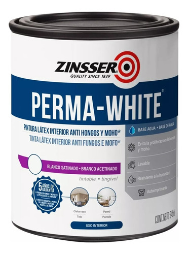 Perma White Antihongo Satinado X 1 Lt + Rodillin De 11 Pelo 