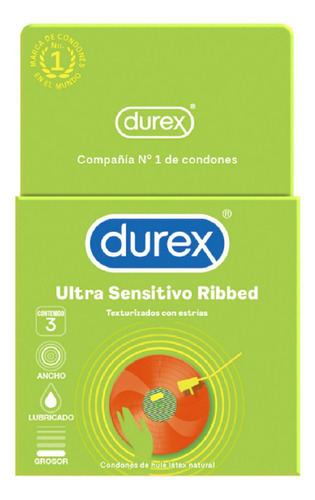 Condones Durex Ultra Sensibles Sensación Piel Desnuda 