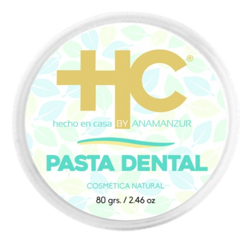 Pasta Dental Natural, Libre De Flúor Y Bicarbonato