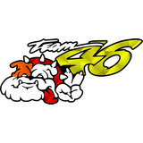 Calcomania Sticker Bull Dog 46 Team Valentino Rossi Efx Moto