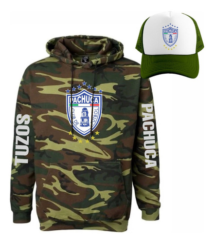 Kit De Sudadera + Gorra Sublimada Mod Tuzos Pachuca Liga Mx