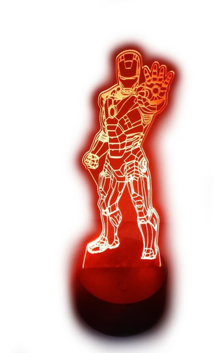 Lampara Led 3d Iron Man