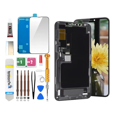 Pantalla Táctil Lzhipx Para iPhone 11 Pro Max A2161 A2220 A2218 Negra Negro