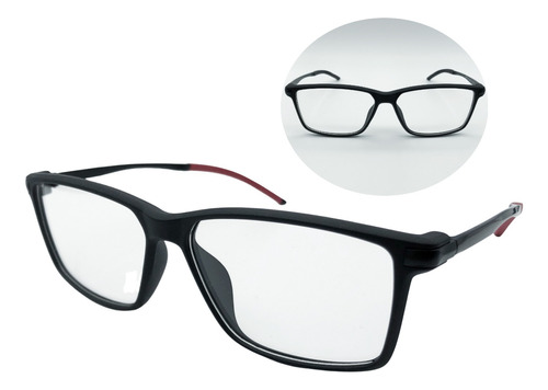Armação Óculos De Grau Emborrachada Masculina Metal Premium