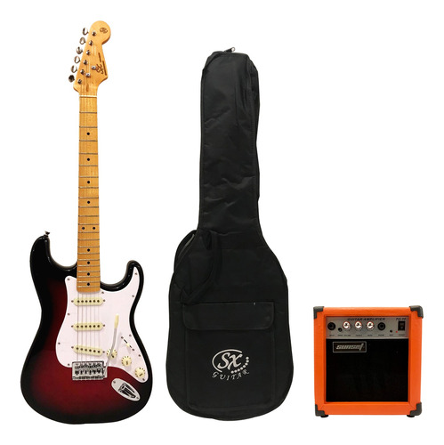 Combo Guitarra Eléctrica Stratocaster Sx Fst57 Amplificador 