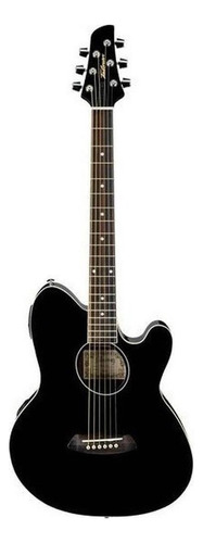 Guitarra Electroacústica Ibanez Talman Tcy10e Para Diestros Black High Gloss Brillante