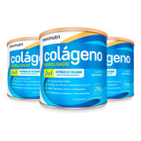 Kit 3 Colágeno Hidrolisado Em Pó Maxinutri Lata250g Original