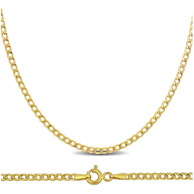Cadena Barbada Cubana Oro 10k Kilates 2.2mm 50cm Italiano Dorado | Meses sin interés