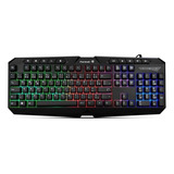 Teclado Gamer Multimidia Spider Black Rgb Rainbow Fortrek