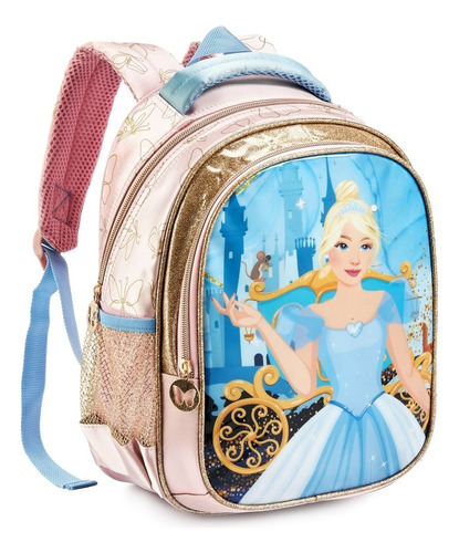 Mochila Infantil Feminina Princesas De Costas Escolar Grande