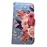 Para iPhone 12 /12 Pro Funda Billetera Cuero Pintado- Flores