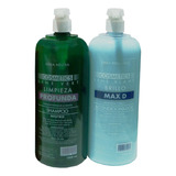 Shampoo Neutro + Acondicionador Brillo Cosmetics Line X 1 L.
