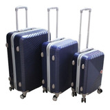 Set Maleta 3 Piezas Ruedas Candado Ultra Liviana Tela Viaje