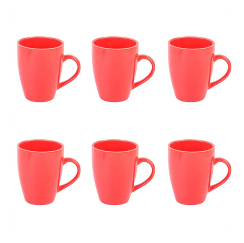 Set X6 Tazas De Ceramica Jarro Mug Apta Microondas Bebidas