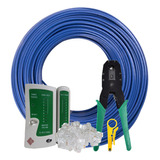 Cable Utp Cat6 100m Saxxon +100rj45 Cat6+tester+pinzas+pelad