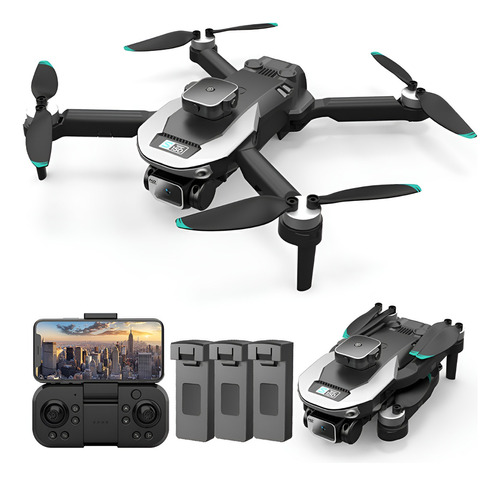 Control Remoto Drone Con Par Cámara 4k Quadcopter +3 Batería