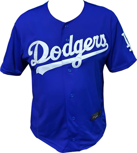 Camisola Para Niños Unisex De Dodgers Bordada Beisbol Azul