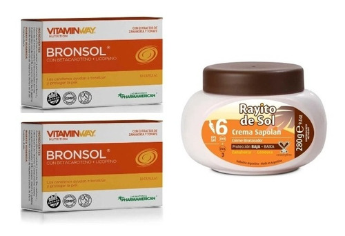 2 Autobronceante Pastilla + 1 Crema Bronceador Protección 25