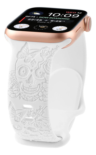 Correa Con Grabado De Calavera Para Apple Watch Pulsera Dep