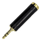 Conector Adaptador P2-p10 Stereo Connext Gold Banhado A Ouro