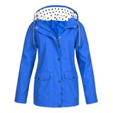 Chaqueta Impermeable Lisa Para Mujer F, Talla Grande, Para U