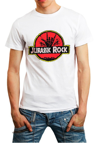 Camisa Masculina Jurassic Park Rock