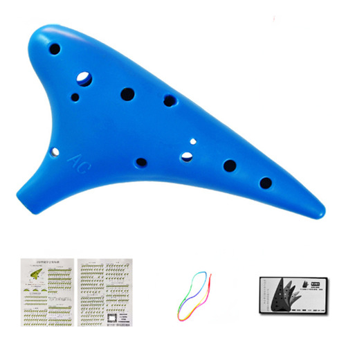 Ocarina Blue 12 Buracos Para Iniciantes Profissionais