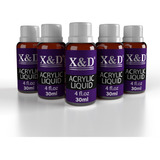 Kit 5 Acrylic Líquid Monomer Preparador Manicure 30ml Xed