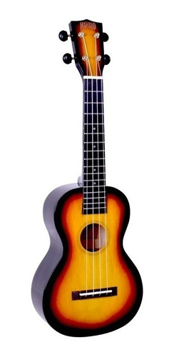 Ukelele De Concierto Mahalo Con Funda Mh23ts Tobaco Sunburst