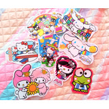 30 Stickers Kawaii Grandes Kitty, Kuromi, Cinnamoroll