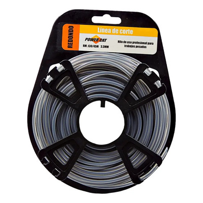Hilo P/desbrozadora Alma De Acero .130/3.3mm 45m Powercat Color Gris