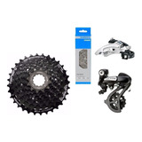 Kit Relaçao Shimano Altus 8v Cambios Catraca K7 E Corrente.