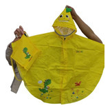 Impermeable Infantil Capa Poncho Lluvia Diseño Protege Tula.